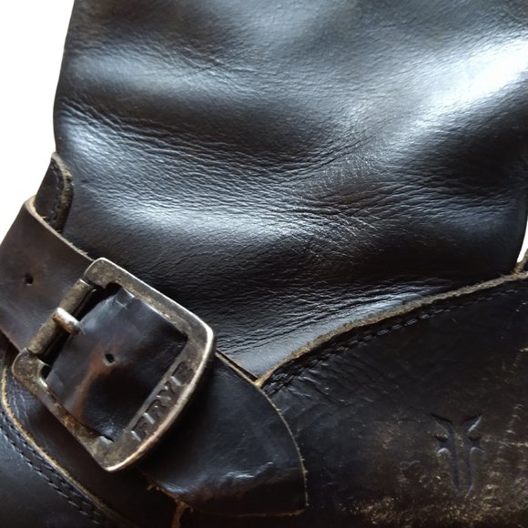 Frye Jenna Engineer Shortboot- Black - Picture 7 of 8